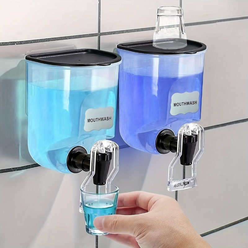 Home Fragrance Flowers - 2PCS 600ml Mouthwash Dispenser Bathroom Reusable