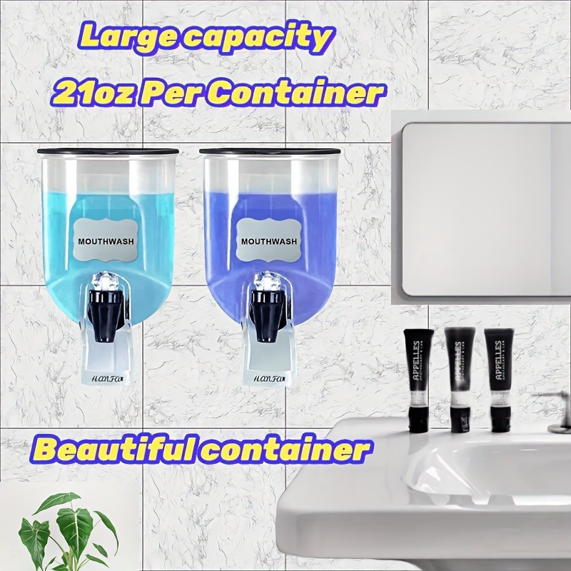 2PCS 600ml Mouthwash Dispenser - đánh giá và giá Home Fragrance Flowers