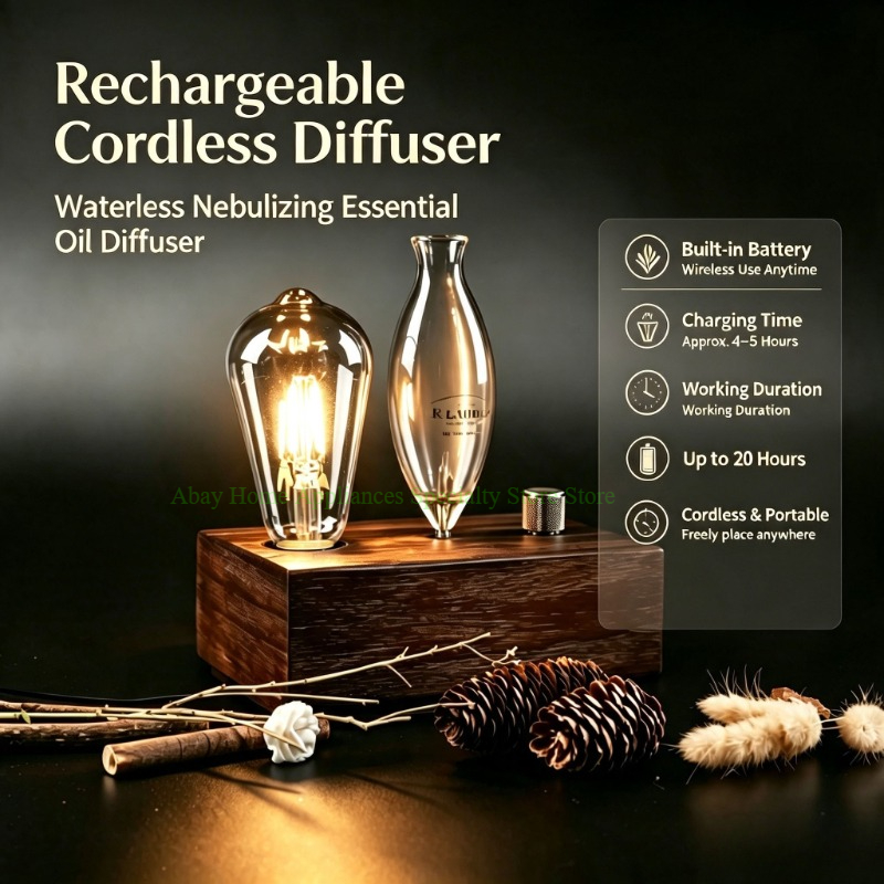 Rechargeable Waterless Nebuliz - đánh giá và giá Home Fragrance Flowers